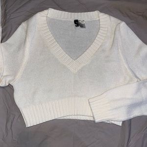 Cream knit top